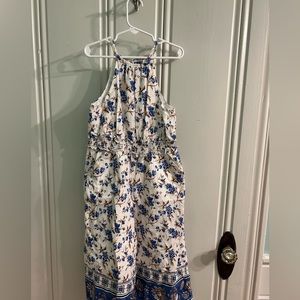 Janie and Jack Girls Jumper Blue floral size 7